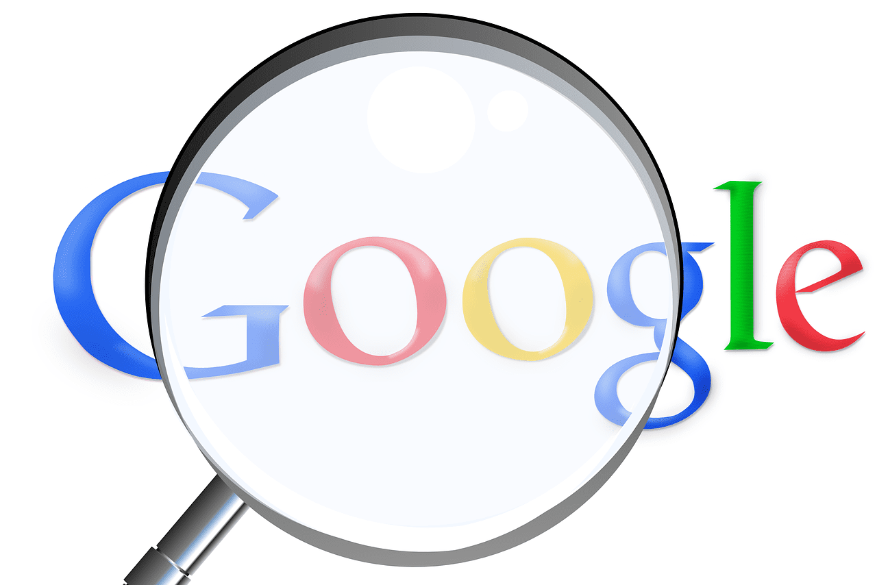 magnifying glass, google, search engine